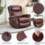 Fauteuil inclinable manuel à massage thermique avec chaise berçante et pivotante-967296022