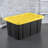 Sterilite 17 Gallon Industrial Stackable Storage Tote Lidded Containers, 6 Pack