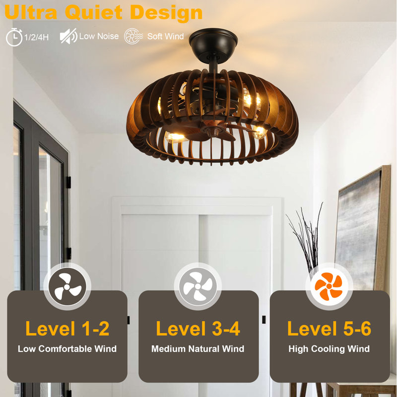 20 po. Ventilateur de plafond style ferme moderne avec lumières et télécommande pour chambre à coucher