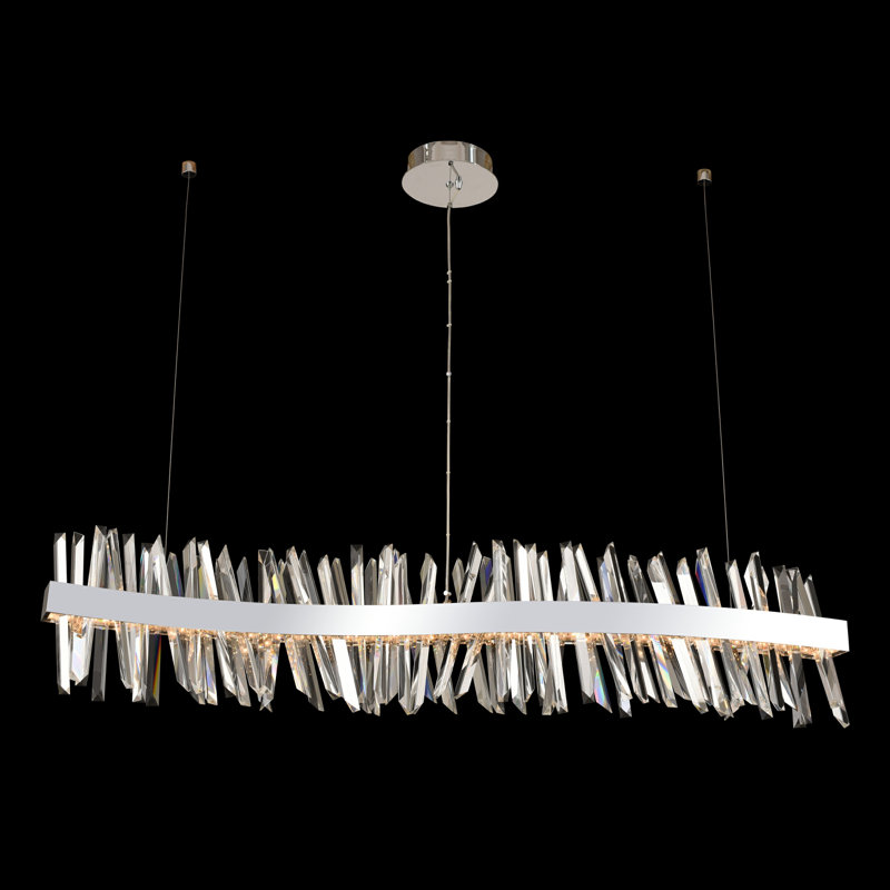 Luminaire suspendu linéaire Glacier, Noir mat