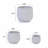 Handmade White Textured Ceramic Planter Set of 3 (9.45"×8.07", 7.48"×6.3", 5.31"×4.49"), Indoor & Outdoor Flower Pots for Orchids, Succulents by Window, Couchside - Breathable Clay-129387869