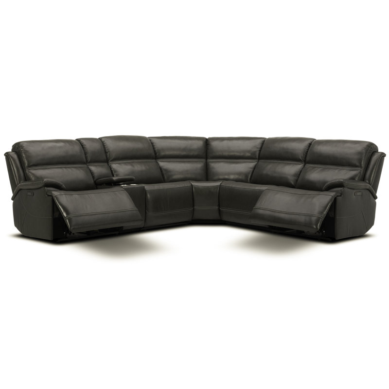 Hannya 6-Piece Leather Power Reclining Sectional