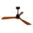  52 Inch Modern Black Ceiling Fan With Light 3 Solid Wood Blades Remote Control Reversible DC Motor With Dimmable LED-324385891-324385889