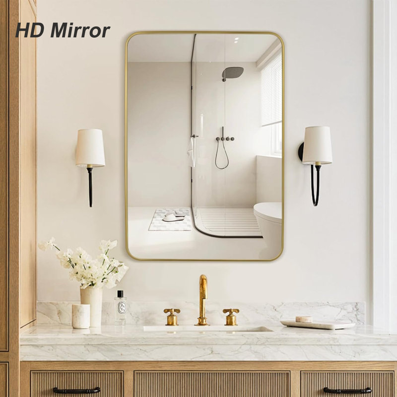 Miroir de salle de bain 24x32 ", Doré