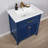 Cameron 30'' Single Bathroom Vanity with Porcelain Top-484068192
