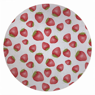 Summer Strawberries Outdoor Rug