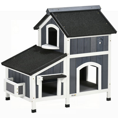 Weather-Resistant Outdoor Jacere with Multiple Entrances and Garden Bed, Ideal for Large Cats and Feral Cat Shelter