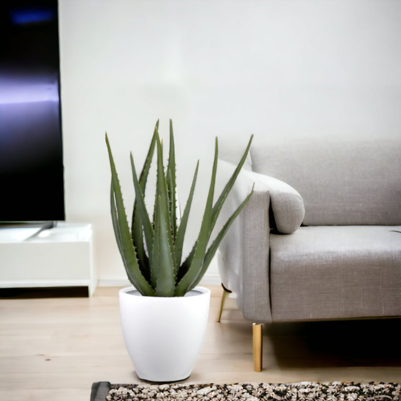 Handmade Pot Planter, White, 11" H x 11" W x 11" D