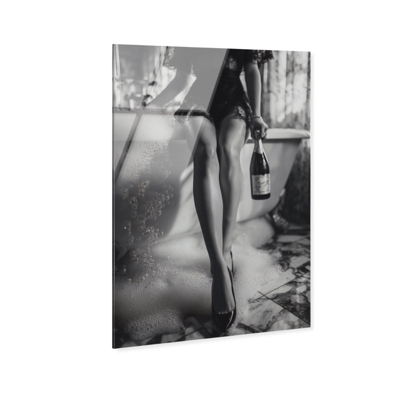 Bubbly Midnight High-Gloss Frameless Acrylic Glass Wall Art Fashion Print by Oliver Gal, Ready to Hang, 10 x 15, 10"H x 15"W