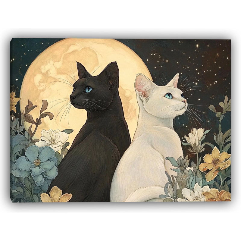 «Celestial Gaze», art mural sur toile au clair de lune