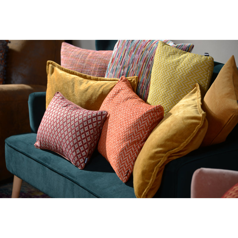 Zircono Chevron Rectangular Cushion, Orange
