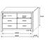 Commode 6 tiroirs Sherwood