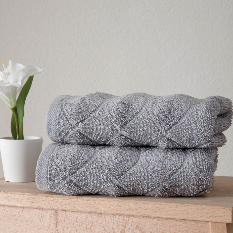 Ozgur   Midweight Jacquard Hand Towel, Gray
