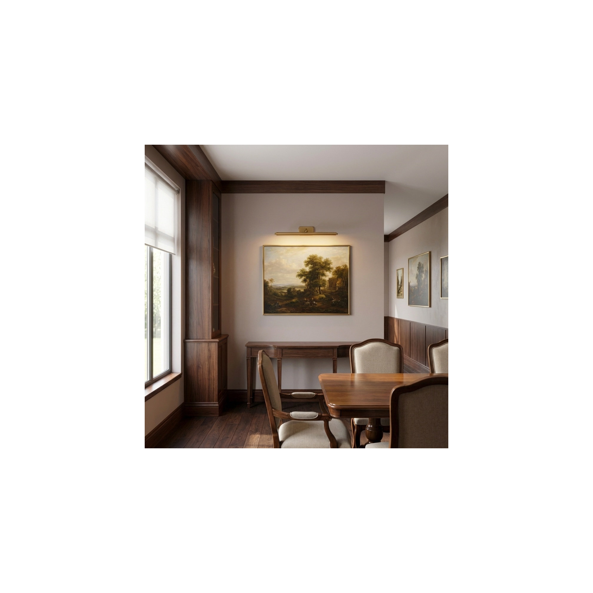 Linnea Picture Light, 2.38" H x 19.13" W x 9" D, Burnished Brass