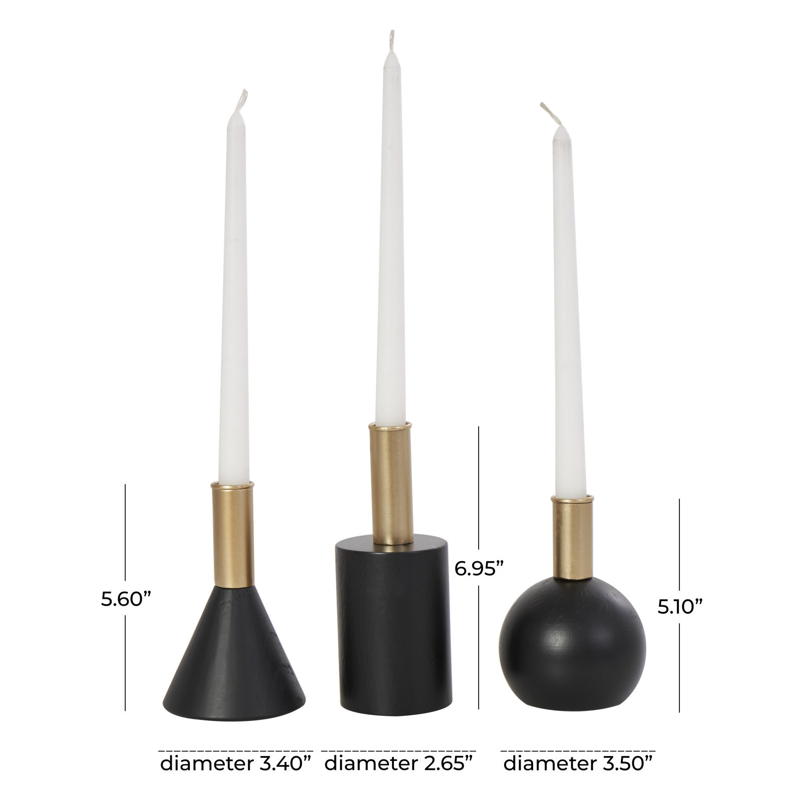 Imari Wood Tabletop Candlestick
