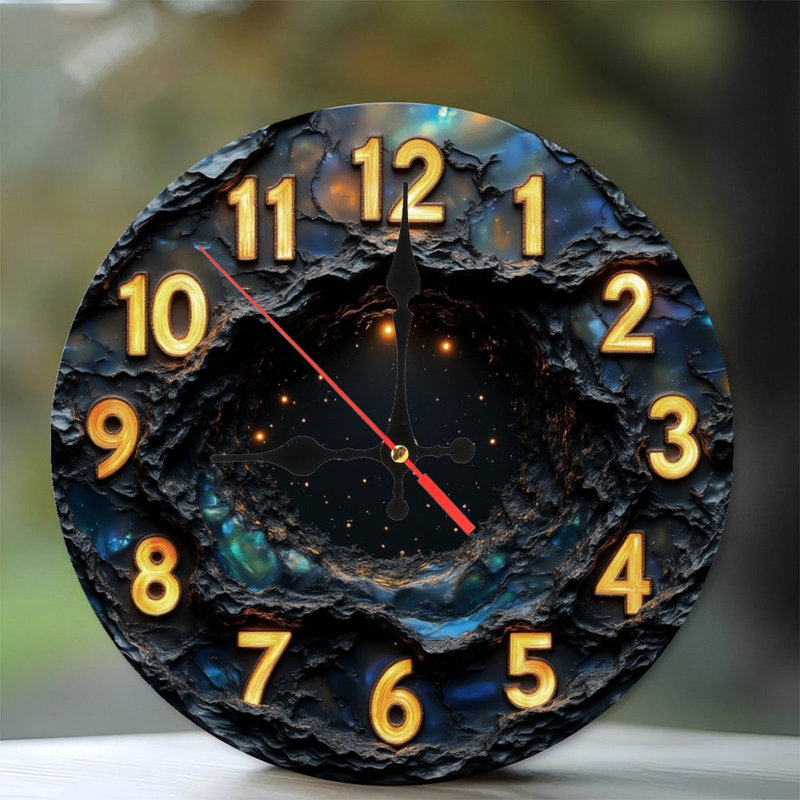 Chiffres dorés sur une horloge