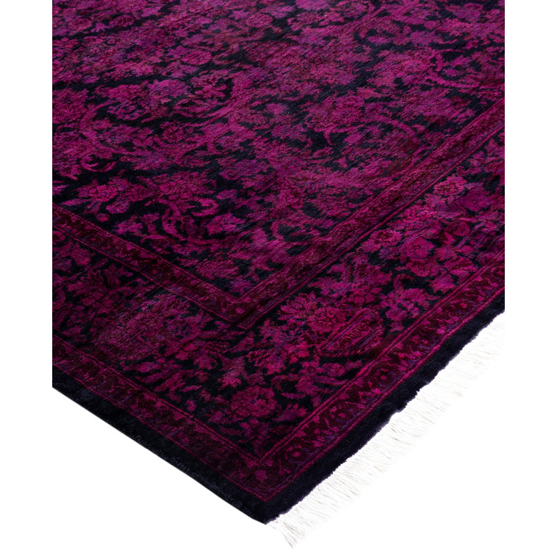 Overdyed One-of-a-Kind 4' 2" X 6' 3" Hand Knotted Area Rug