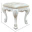 Tabouret de coiffeuse Ii en blanc os - capacité de poids de 220 lb, largeur de siège de 21 po, profondeur de 17 po, matériau de revêtement, capacité de charge de 220 lb, cuir synthétique