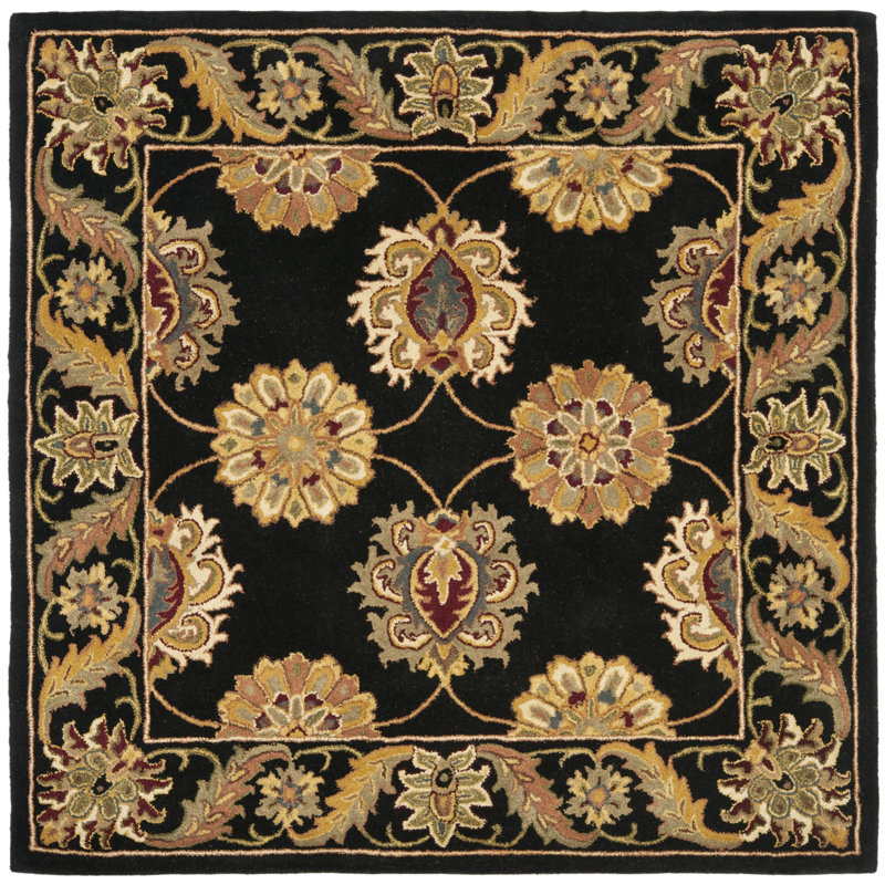 Balthrop Hand Tufted Wool Oriental Rug, Square 6'