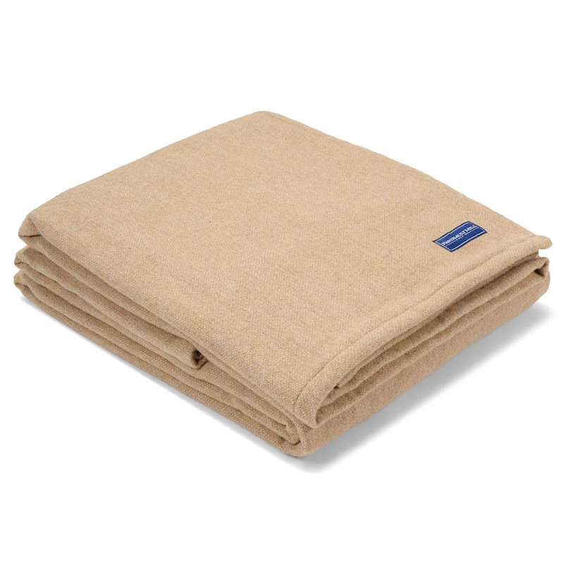 Lakefront Wool Blanket, 66" x 96", Beige