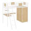 Lit mezzanine avec bureau en L et garde-robe-648116665