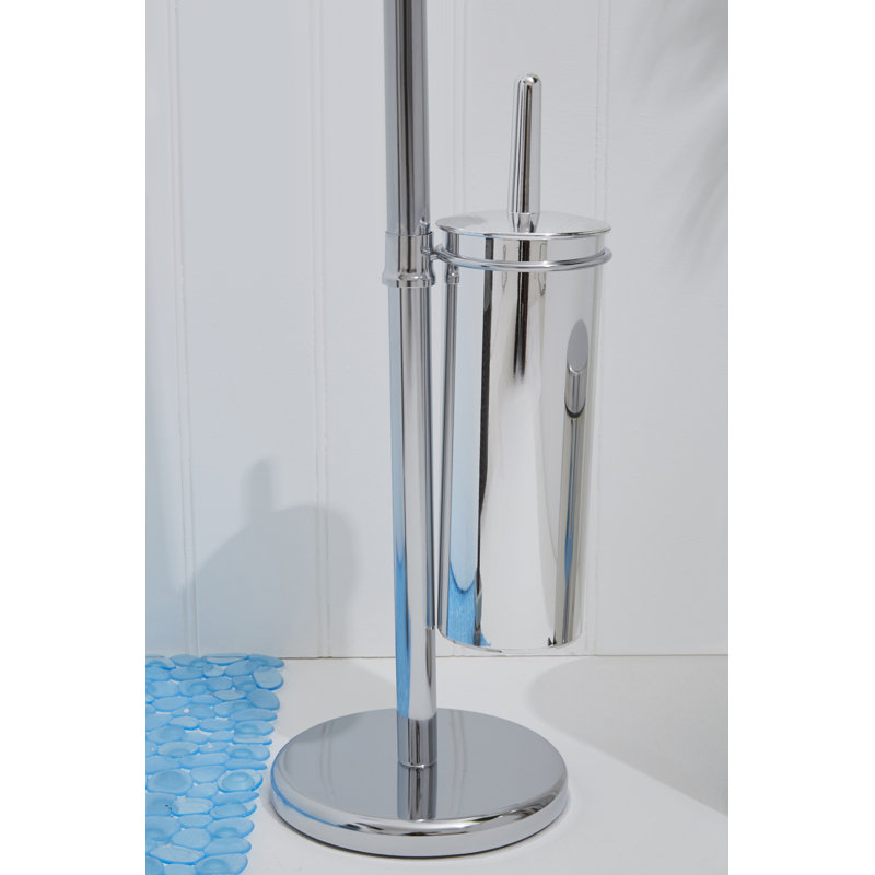 Free Standing Toilet Roll and Brush Holder