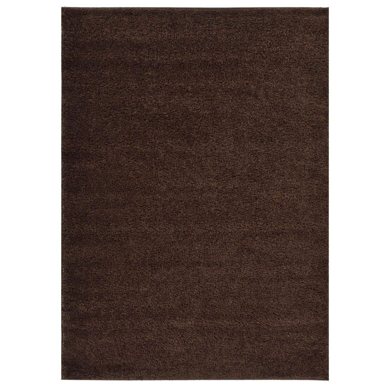 Tapis à poil long tissé à la machine avec options de taille et de couleur, Rectangle 4 pi 11 po x 6 pi 11 po