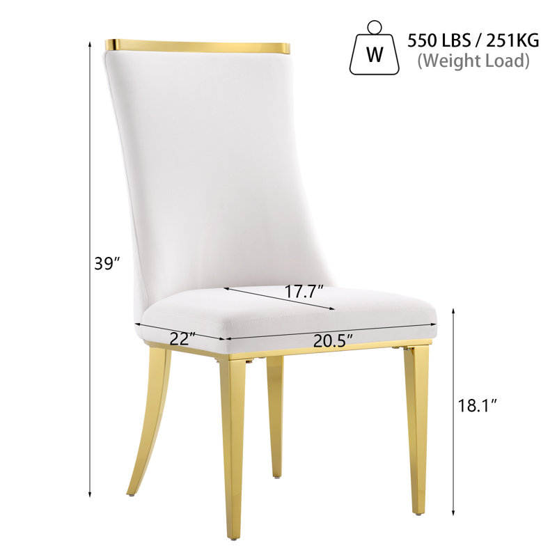Khelbie 17.7'' H Velvet Upholstered Side Chair