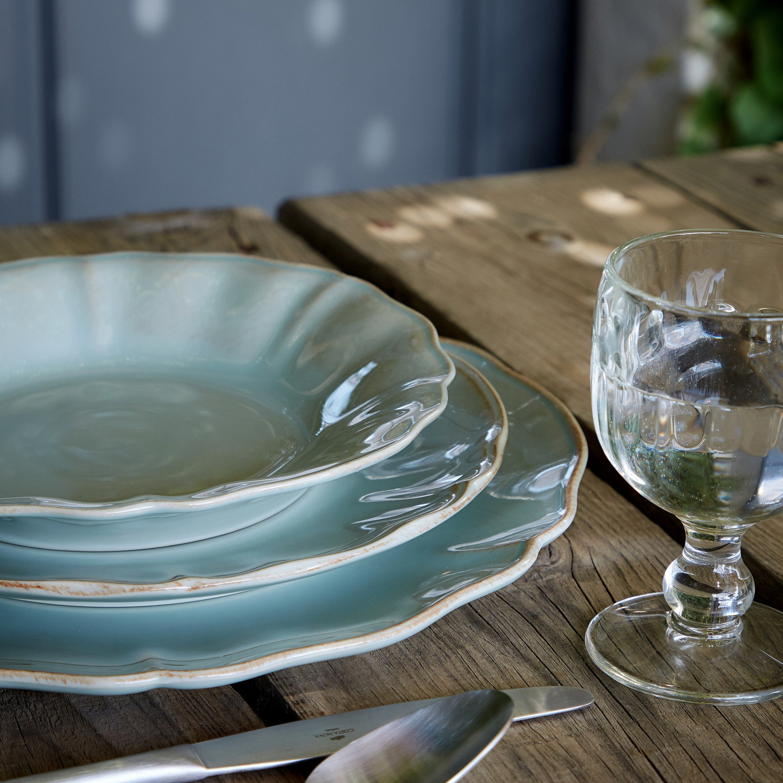 Costa Nova Alentejo Soup/Pasta Plate, Turquoise