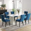 Ensemble de salle à manger rectangulaire à double piédestal avec table de salle à manger de style crème-74849900-74849813