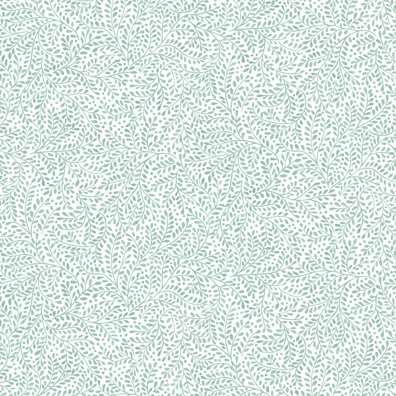 Joules Willow Leaf Duck Egg Wallpaper, Blue
