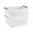 Sterilite Medium Stacking Basket, Open Top Storage Bin w Handles, 16 Pack, White
