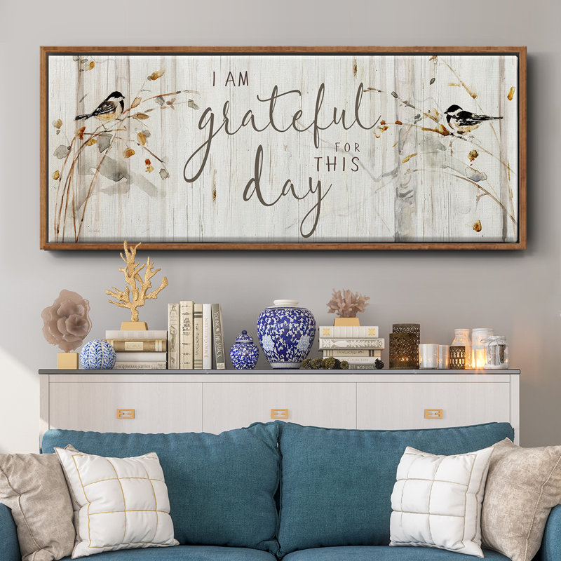 «Heaven and Nature Grateful», toile encadrée, H 20 po x l 50 po