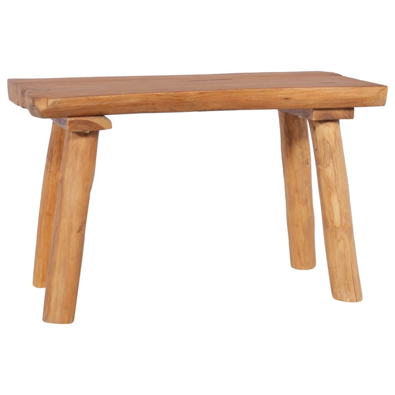 Kansas Solid Wood Teak Outdoor Bench, 80cm W x (35-40)cm D x 46cm H