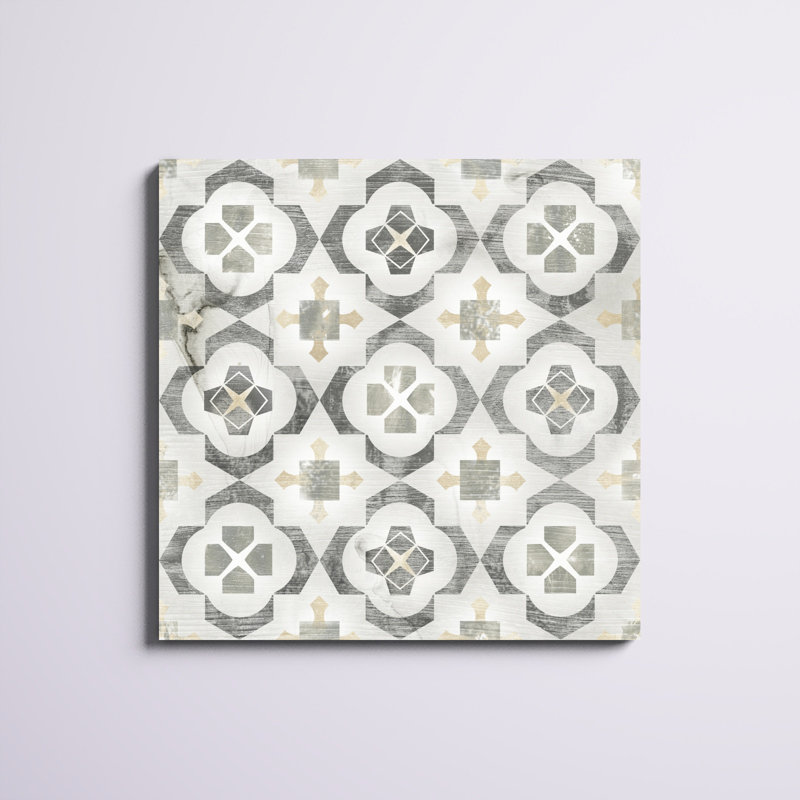 «Marble Tile Design I», impression sur toile, H 36 po x l 36 po