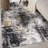 Abstract Yellow/Black/Gray Area Rug-1843828455