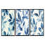 Blue Botanical Wash – Ivory Leaves 3 Piece Wall Art-129072618-129072619