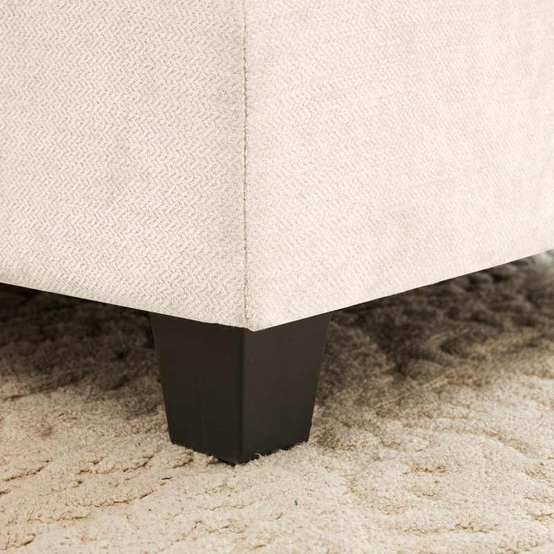 74" Chenille Upholstered Pillow-Top Arm Loveseat Sofa, Beige, 36.6" H x 74" W x 34.2" D
