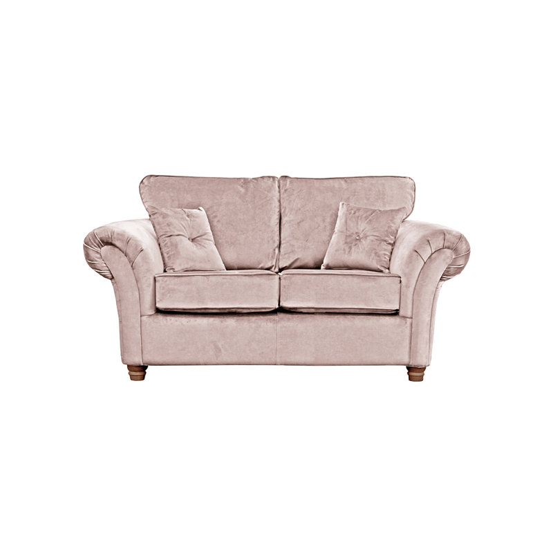 Lila 2 Seater Velvet Sofa, Dusky Pink