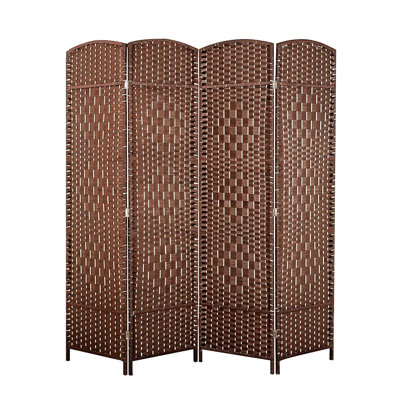 Paravent pliant diviseur de cloison pliable, double charnières en fibre tissée Home Decor
