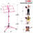 5 Core Music Stand Adjustable Desktop Book Stands Portable Sheet Holder All Metal Foldable Bookstand