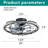 20" Geometric Molecular Caged Flush Mount Ceiling Fan with LED Light and Remote
