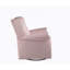 Fauteuil oscillant rose en tissu avec pivot