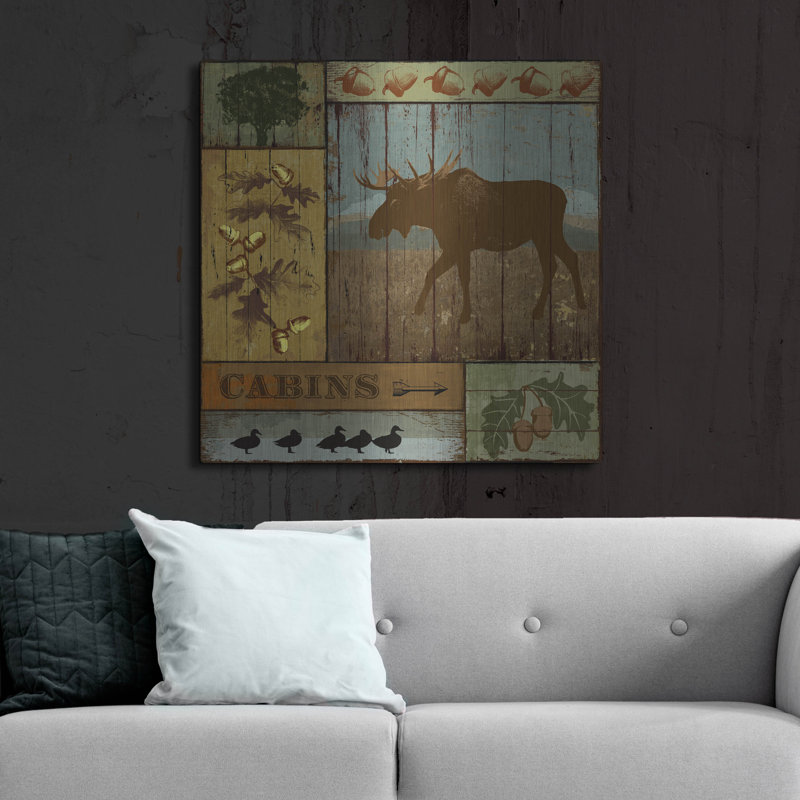 «Pines And Oaks 4» par Art Licensing Studio, art mural en métal