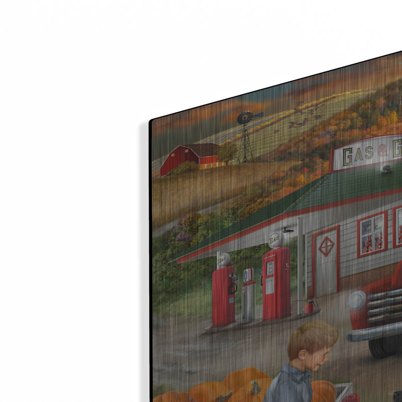 «Roadside Stand 114» par Bigelow, art mural en métal, 16 po x 12 po, H 24 po x l 36 po