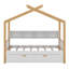 Lit plateforme avec bibliothèque de rangement Anyelf House-1887134800