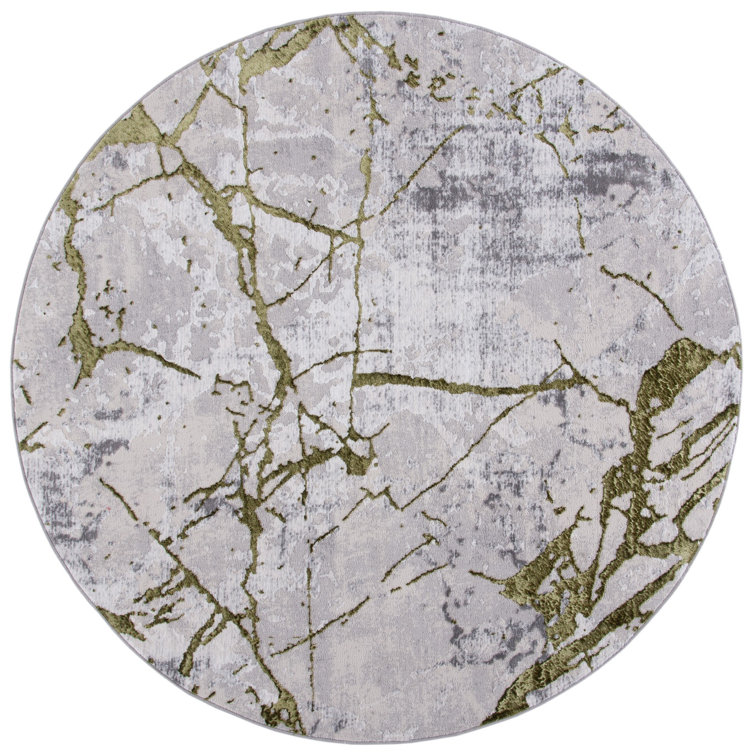 Robbs Abstract Gray/Green Area Rug