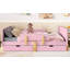 Lit plateforme double avec tiroirs de rangement, structure de lit en bois massif-124917479-124917480