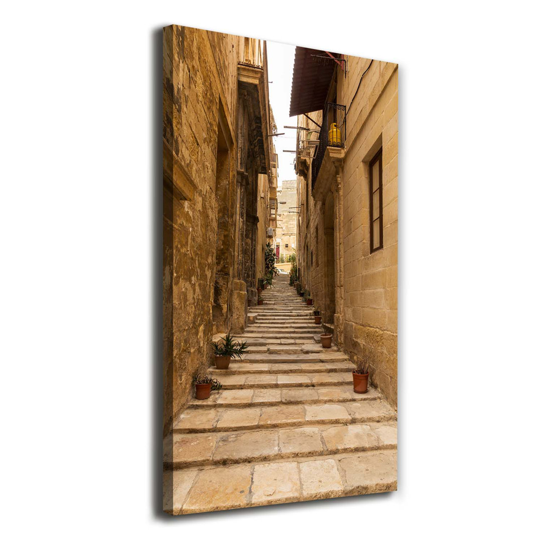 Straßen in Malta - Leinwanddrucke auf Leinwand