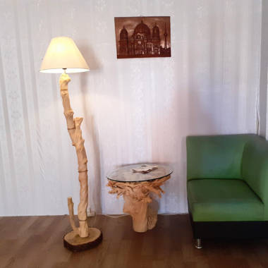 Loon Peak® Donah 64.96'' Wood Traditional Floor Lamp | Wayfair